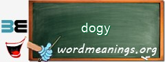 WordMeaning blackboard for dogy